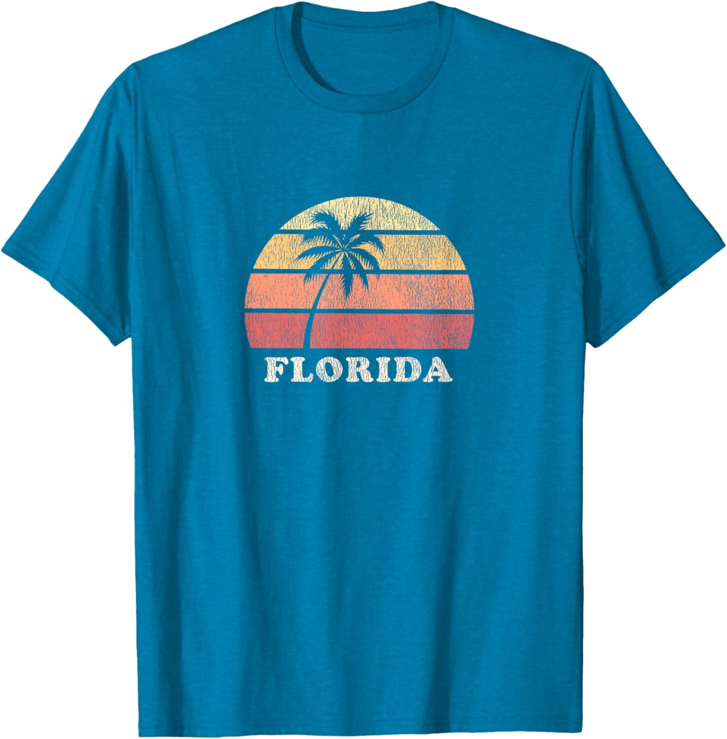 T shirt for Mens Florida Keys FL Vintage 70s Retro Throwback Design Graphic Tee Casual Tops Clothes Short sleeve
