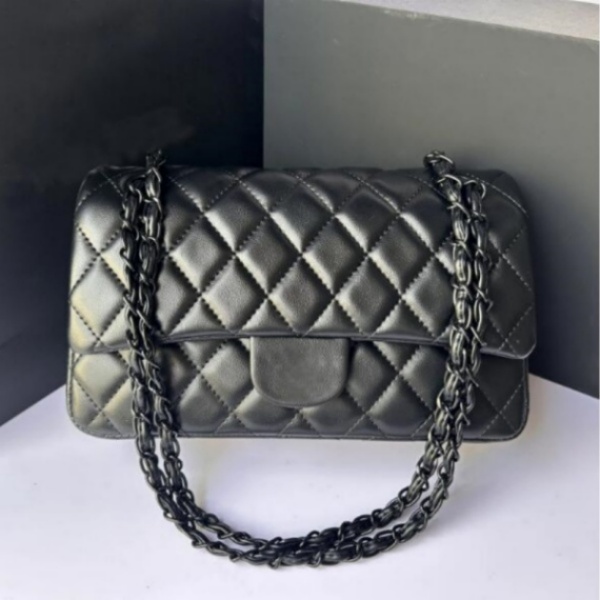 10A Top Tier Quality Jumbo Double Flap Bag Luxury Designer 25CM Real Leather Caviar Lambskin Classic All Black Purse Quilted Handbag Shoulde Bags Festival Bag