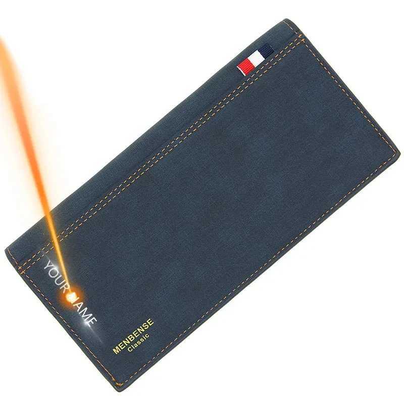 Free Name Carving New Dragon Mens Wallet Deck Classic Mens Wallet Zipper Coin Pocket Mens Clutch Wallet Z250411