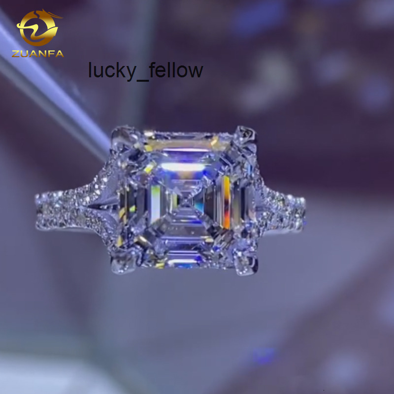 Custom Luxury Made Jewelry Manufacturers FL Moissanite Solid 10K 14K 18K Diamond Wedding Moissanite Engagement Gold Ring