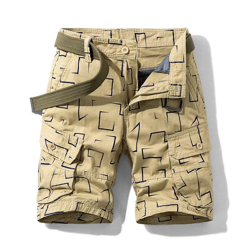 2021 Summer New Cotton Cargo Fashion Hot Casual Army Tactical Military Short Pants Loose Pocket Men Shorts