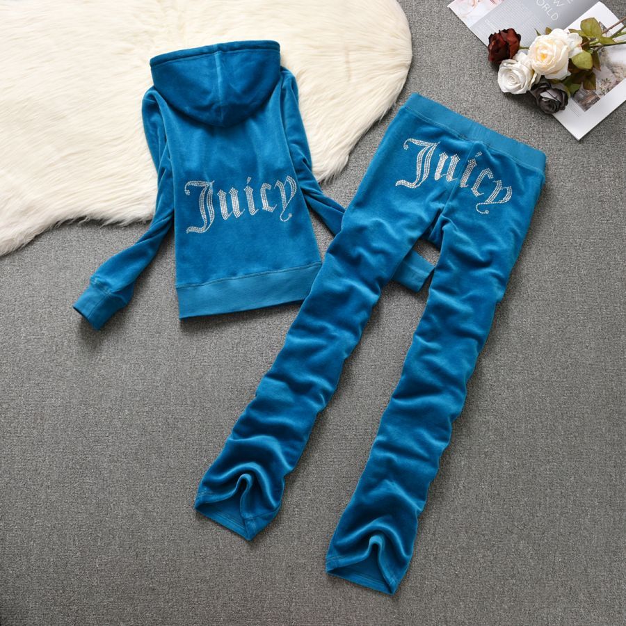 designer womens juicy cotoure tracksuit women short and long sleeved suit velvet two piece sportswear pullover hoodie set size S/XXL C260312