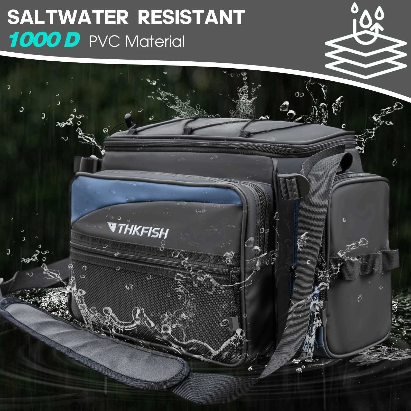 Fishing Tackle Bag PVC Waterproof Fishing One Shoulder Bags Packs Multifunctional Fishing Lures Storage Bags Z250411