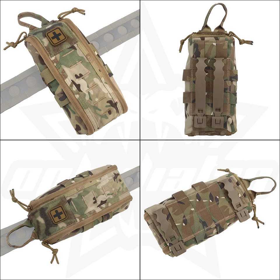 OphidianTac Quick Release IFAK First Aid Pack Empty Medical Pouch Rapid Deploy Pull Tab Shock-cord Camping Hiking Emergency Bag Z250411