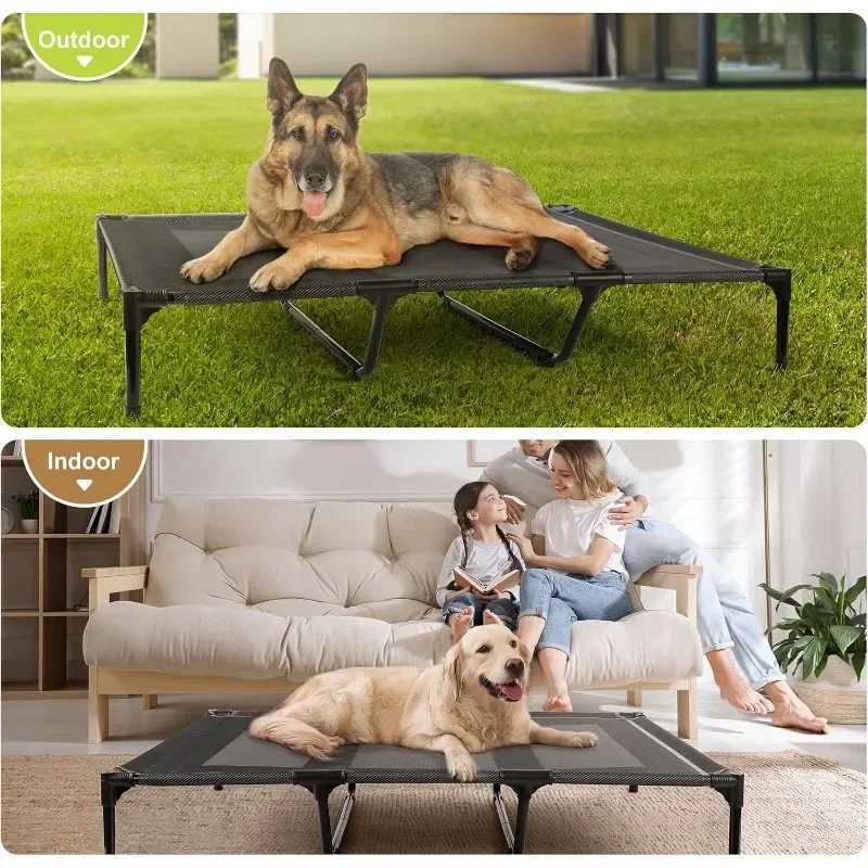48 inches high suitable for large dogs outdoor waterproof raised and cooled pet beds washable and breathable XXL with support rods X250412