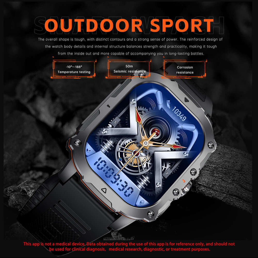 For Ultra HD 1.95" Full Touch Smart Watch for Men & Women - Wireless Call, 100+ Sports Modes, Sleep Tracker, GPS, Compatible with iPhone and Andr