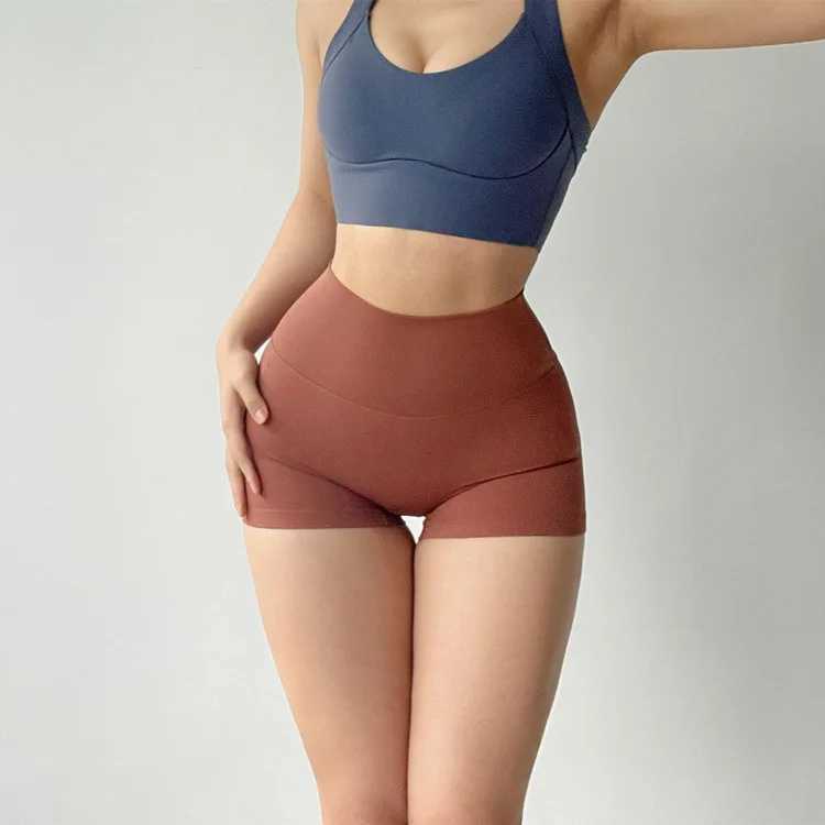 GymHUB Hip lifting fitness Yoga shorts three season pants for women high waisted peach nude running fast drying exercise Y250412
