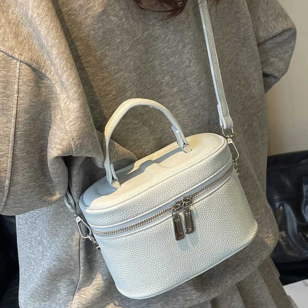 Summer Small Box Handbags for Women Lychee Pattern Leather Versatile Single Shoulder Bags Korean Style Mini Square Crossbody BagT2511112