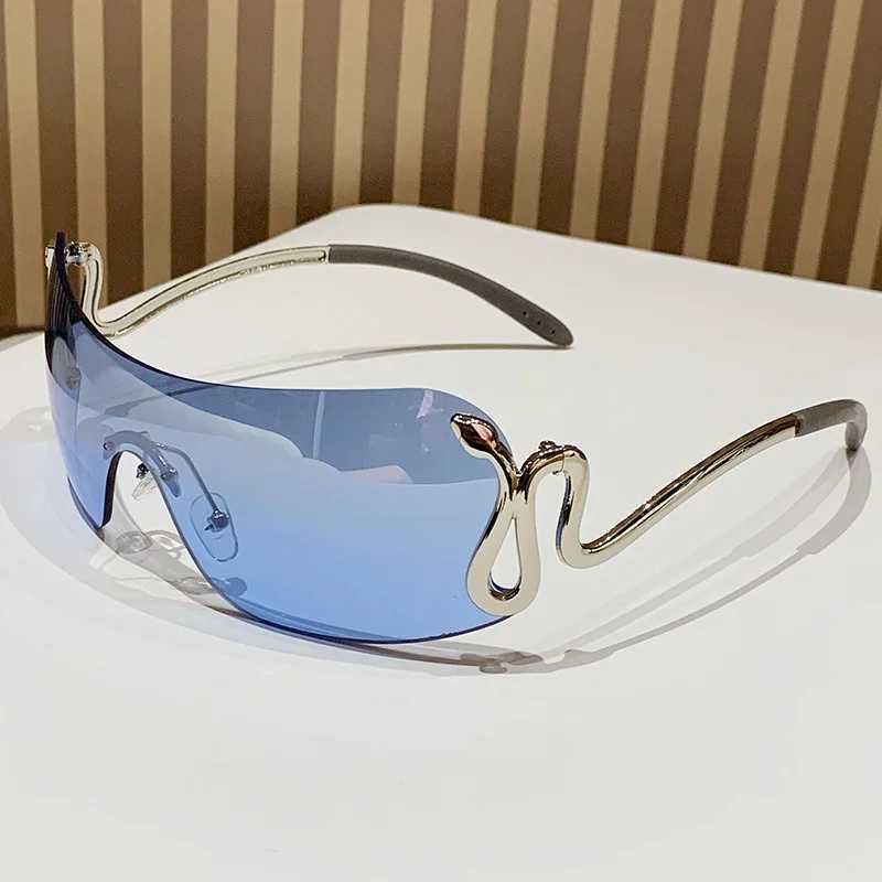 Fashion Frameless Y2K Spicy Girl Sunglasses Women Street Photo Leisure Sun Glasses Lady UV Protection Eyewear UV400 Gafas De SolC250411