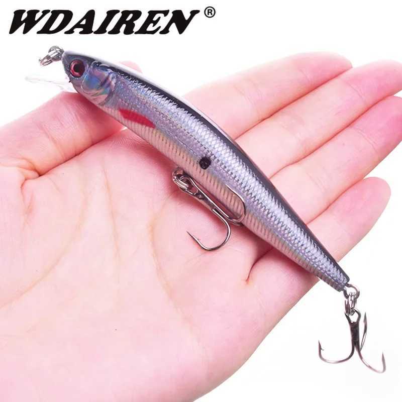 1 Pc Minnow Fishing Lure 10cm 8.5g Floating Wobblers Tackle Laser Hard Bait 3D Eyes Artificial Crankbait for Bass Pike Swimbait Z250411