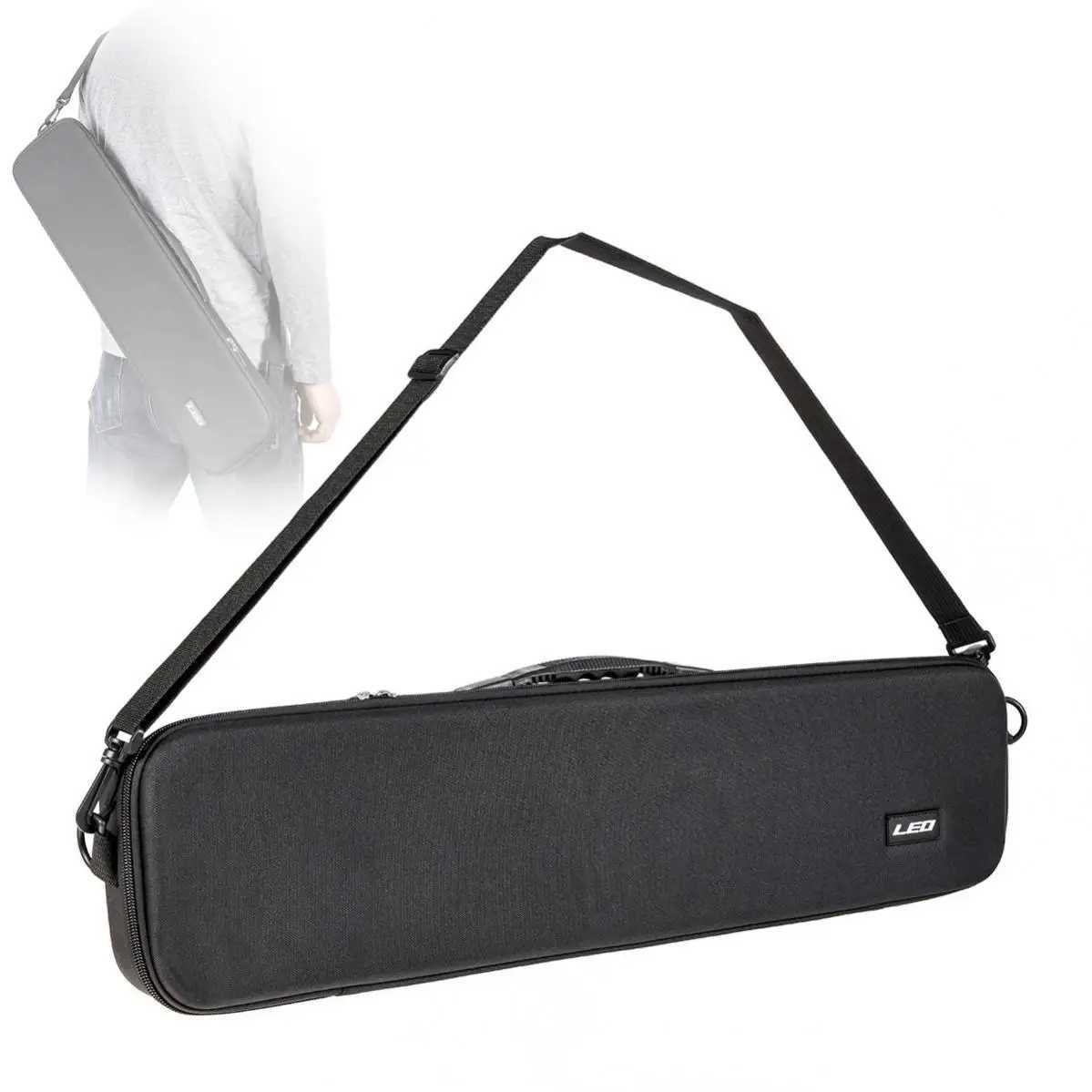 64 x 16 x 7cm Portable Fishing Tackle Bag Hard EVA Box Fishing Rods Reel Line Lure Tool Thicken Large Multifunction Storage Case Z250411