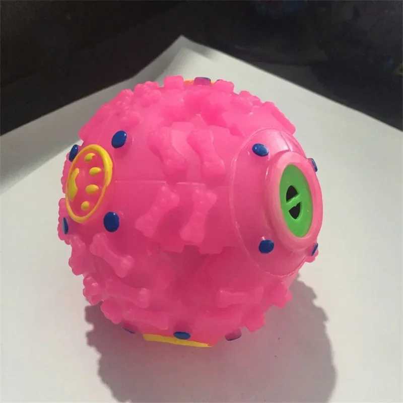 High Quality 3-color square ball pet food droplet ball pet toy dog toy sound toy squeeze ball circle T2504012
