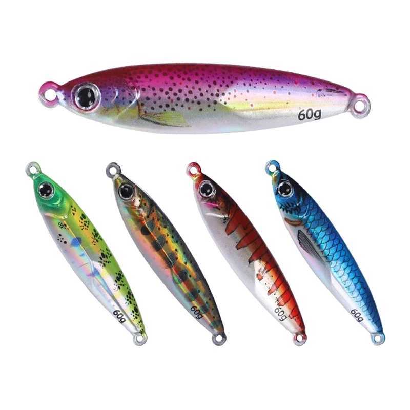 Luminous Tungsten Metal Jig 80g/60g/40g/30g Fishing lure quickly sinking jig bait Z250411