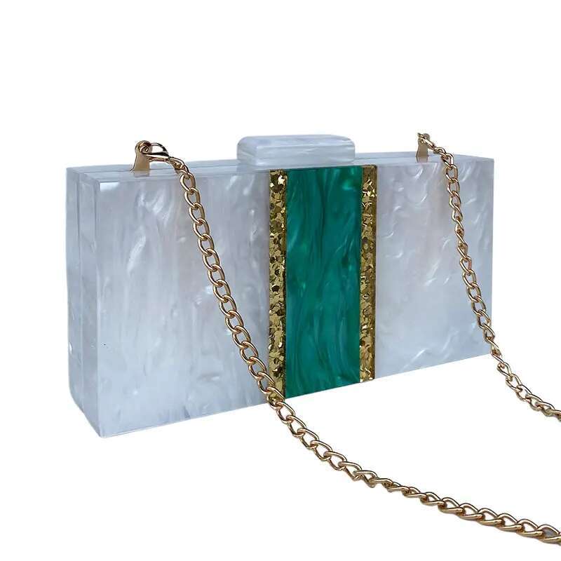 Acrylic Women's Small Handbag Shoulder Crossbody Strap Travel White Denim Evening Bags 2023 Chain Bag Mobile Phone Backpack