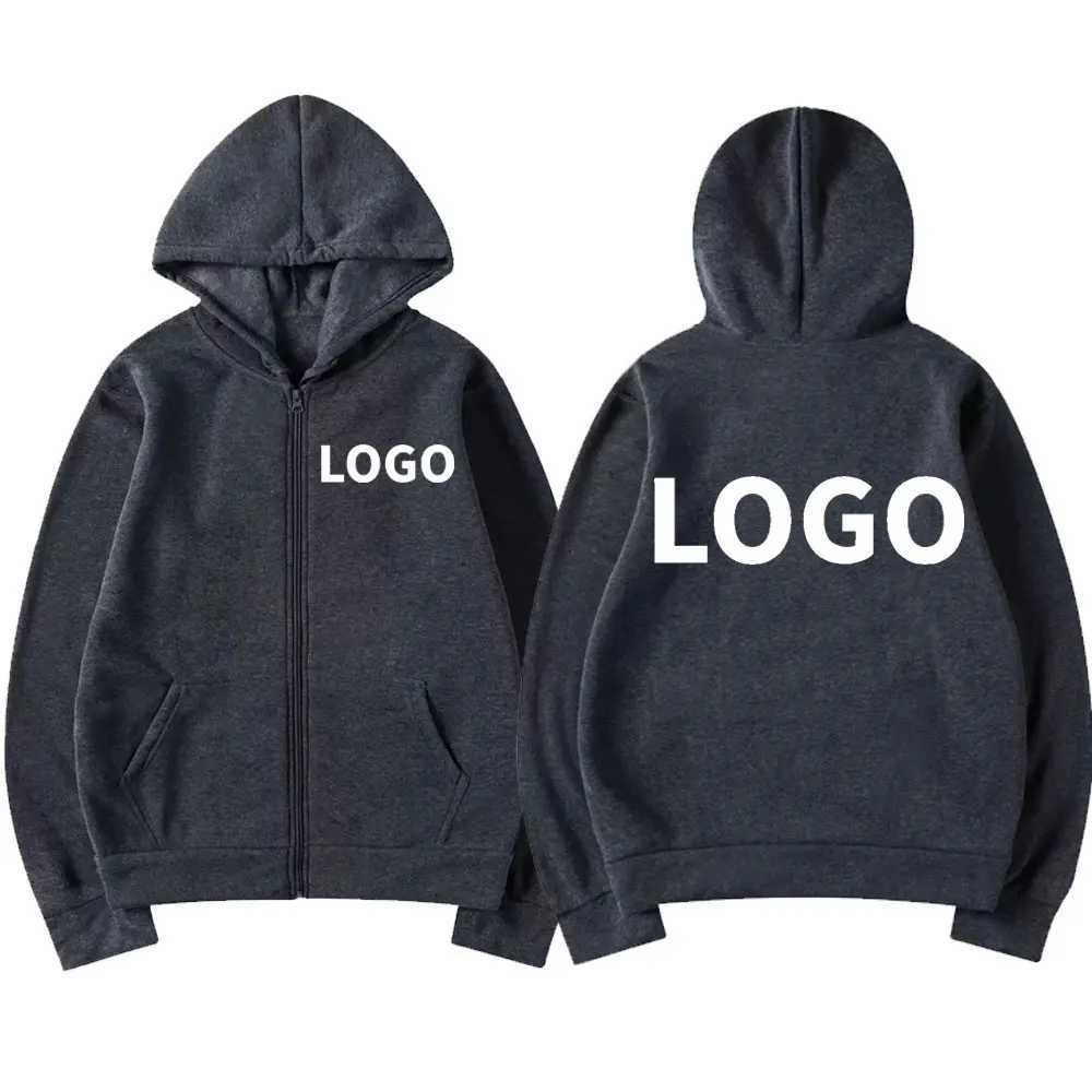POD customization 2025 Private Customization Design Graphic Print Zipper Hoodies Men Women Fashion Zip Up Sweatshirts Casual Oversized PulloversT25111