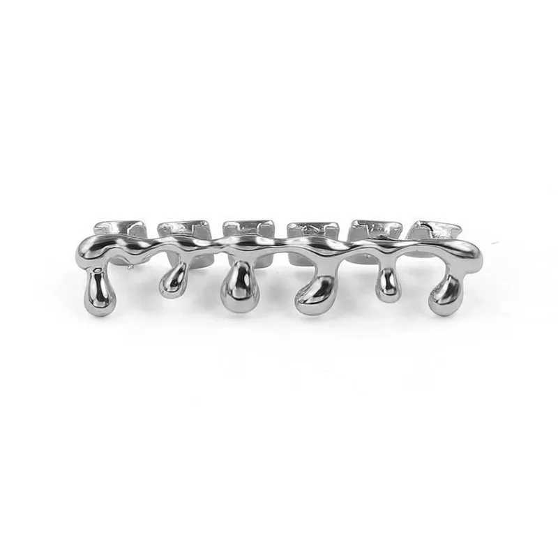 1-piece water droplet bracket galvanized tooth cover lower grille hip-hop bracket water droplet bracket W250412