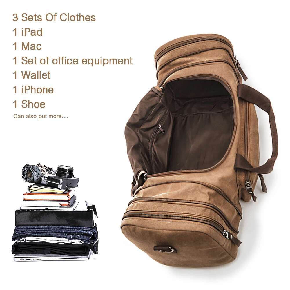 MARKROYAL Canvas Large Capacity Carry On Lage Bags Men Duffel Travel Tote Weekend Bag Dropshipping