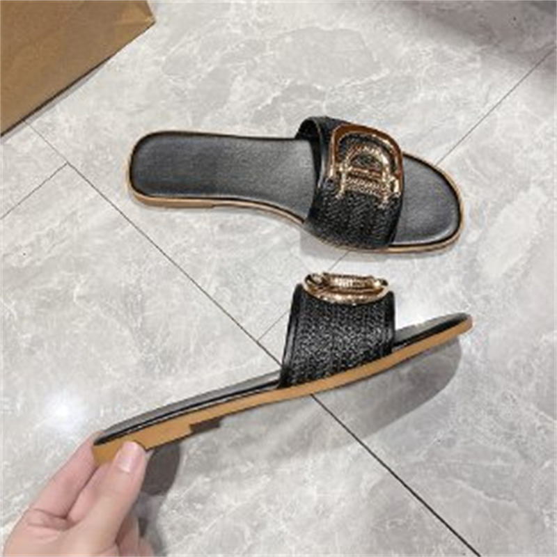 free shipping designer slippers womans outdoor indoor casual sandals breathable fashion black white sliders