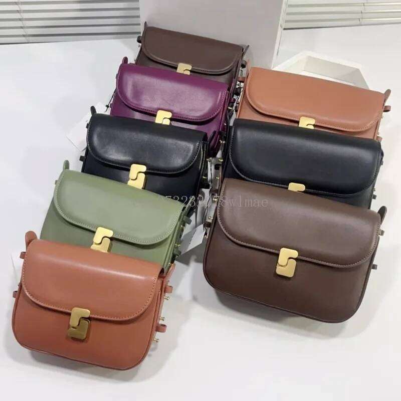 Genuine Leather Shoulder for Women Female Luxury Designer Classic Crossbody Square Bags Commuting Bag