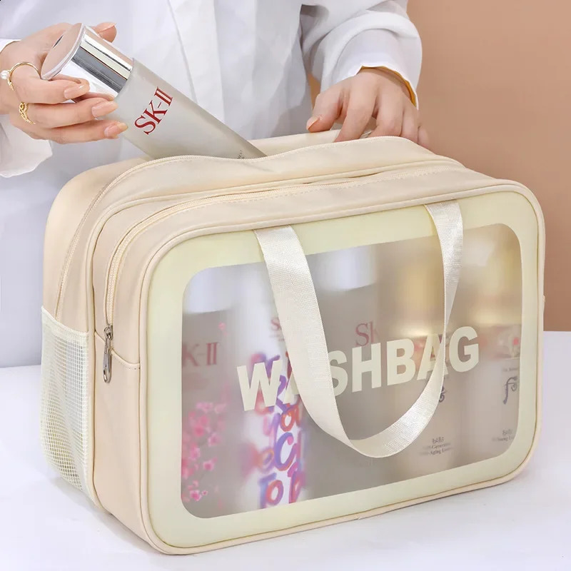 Dry wet separation makeup bag portable toilet bag travel essentials large capacity storage bag fitness and swimming essentials 250410