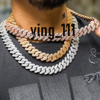 Hip Hop Jewelry Chain Necklace Fashion Men Miami 18k Solid Gold Custom Full Diamond Moissanite Cuban Link Price
