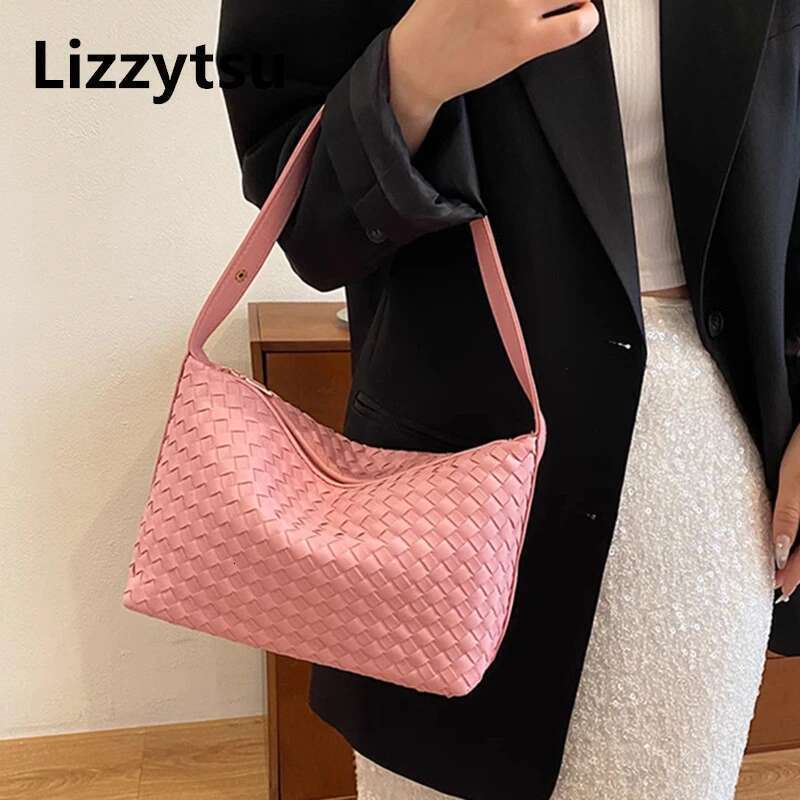 Lizzytsu Vintage Design Woven Women Korean Easymatch Shoulder Bags Fashion Streetwear Casual Totes Bag