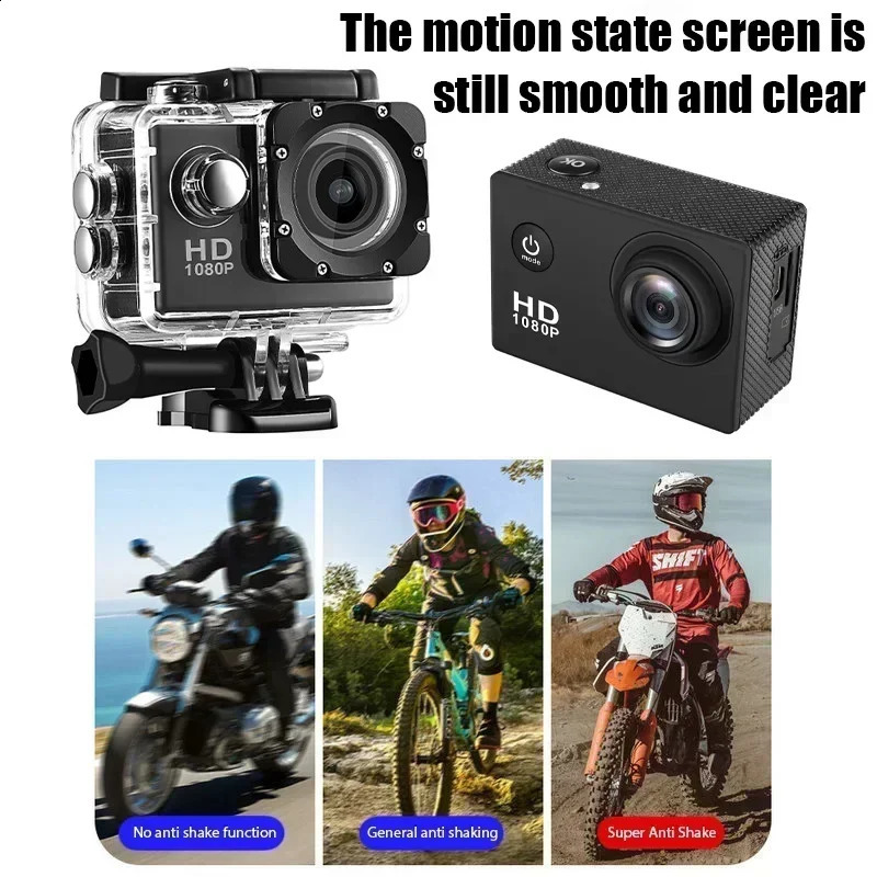 Full HD 1080P Waterproof Camera 20inch Camcord Sports DV Go Cam Pro Mini with Accessories 250408