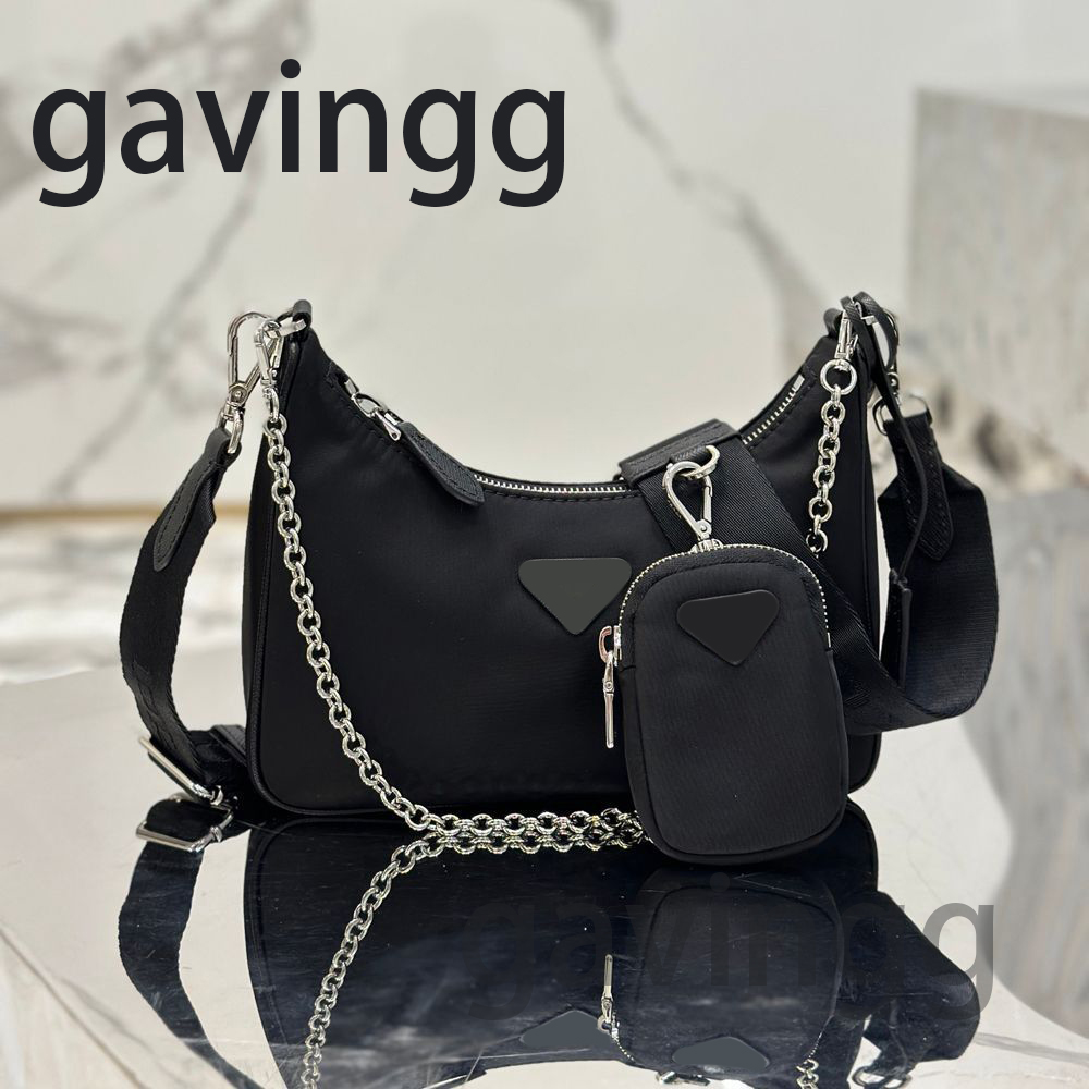 Luxury Bag Designer Shoulder Bag LightWeight Nylon Bag Women's Shoulder Bag Crossbody Bag Classical 3-in-1 Underarm Bag Crescent ToteHandbag For Women Chain Bag