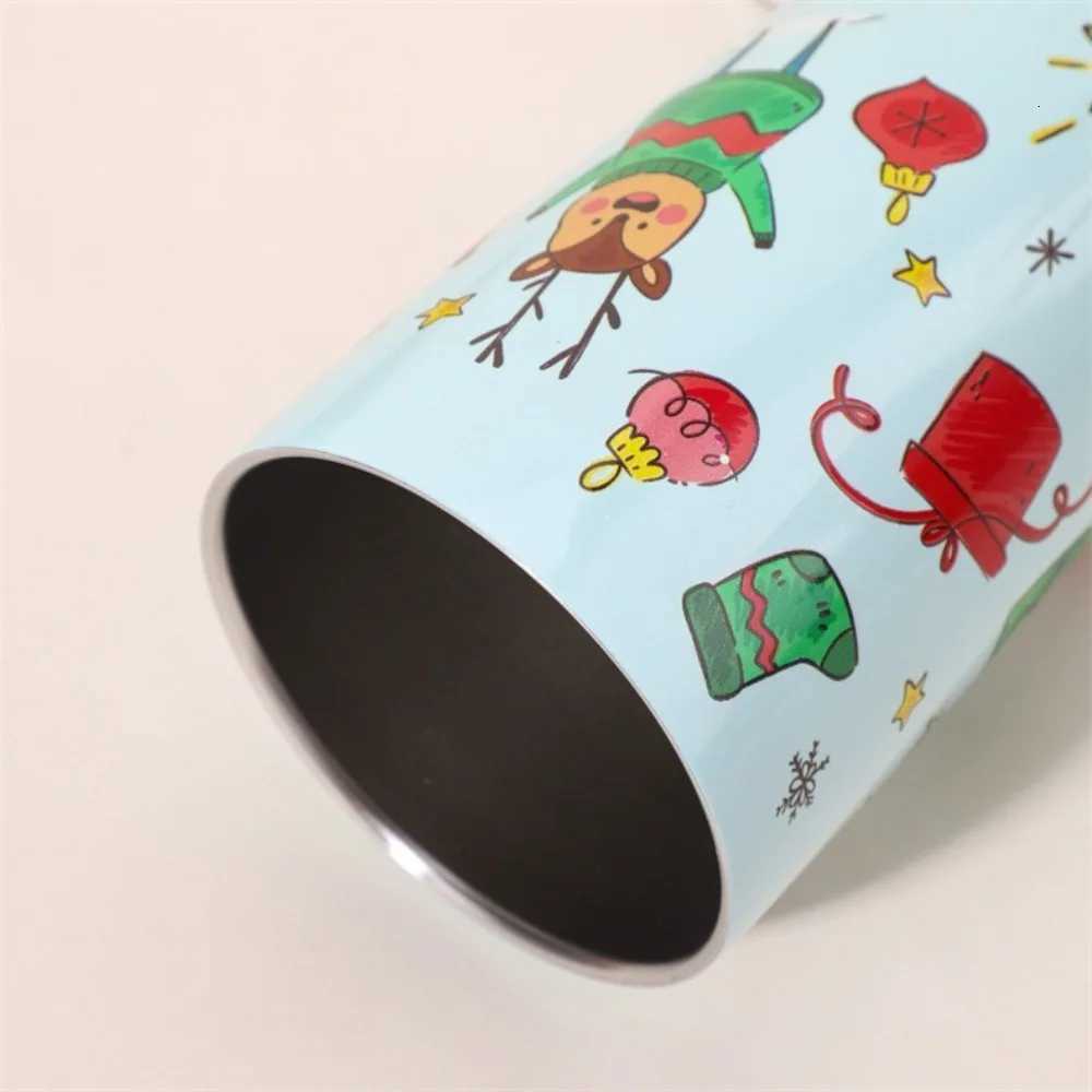 Christmas New Year 460ml Coffee Cup Christmas Stainless Steel Thermal Cup Reausable Portable Vacuum Mug Drinkware Y251112