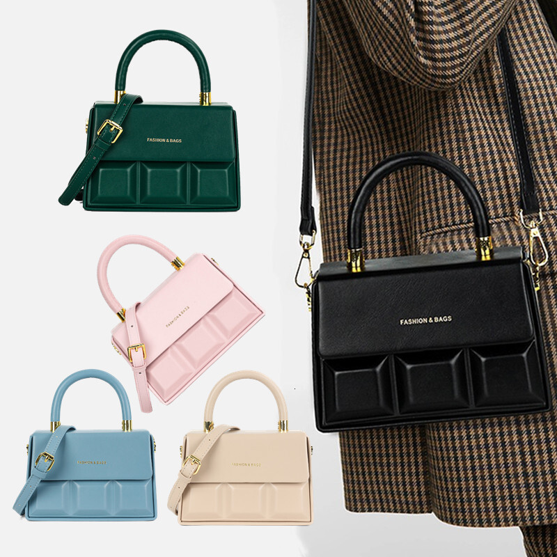 Small Square Women S Crossbody New Fashionable Lady Solid Color Premium Texture Single Shoulder Hand Held Box Bag Shoulder Bags