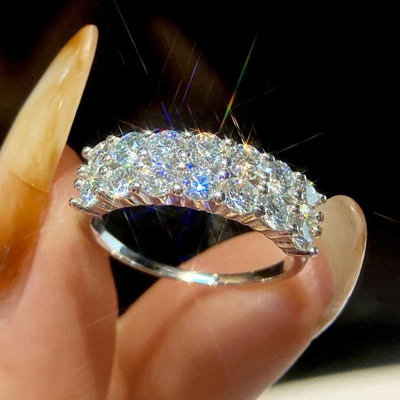 KNB Luxury 1.4ct D Colored Moissanite Diamond Ring for Women Real 925 Pure Silver Wedding Engagement Eternal Band Jewel NewXJ250412