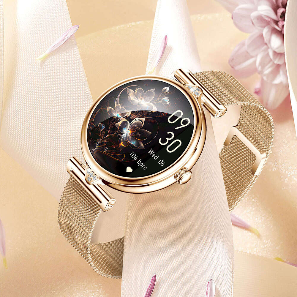 2024 Smart For Women Touch Screen Smartwatch Fitness Tracker with Call/Messaging, Music, Camera, Weather, Alarm, Sleep Monitoring - 1.28-inch Display,