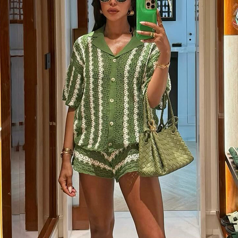 Fall Country Concert Outfit: Womens Holiday Contrasting Stripe Jumpsuit Ensemble---NBL105