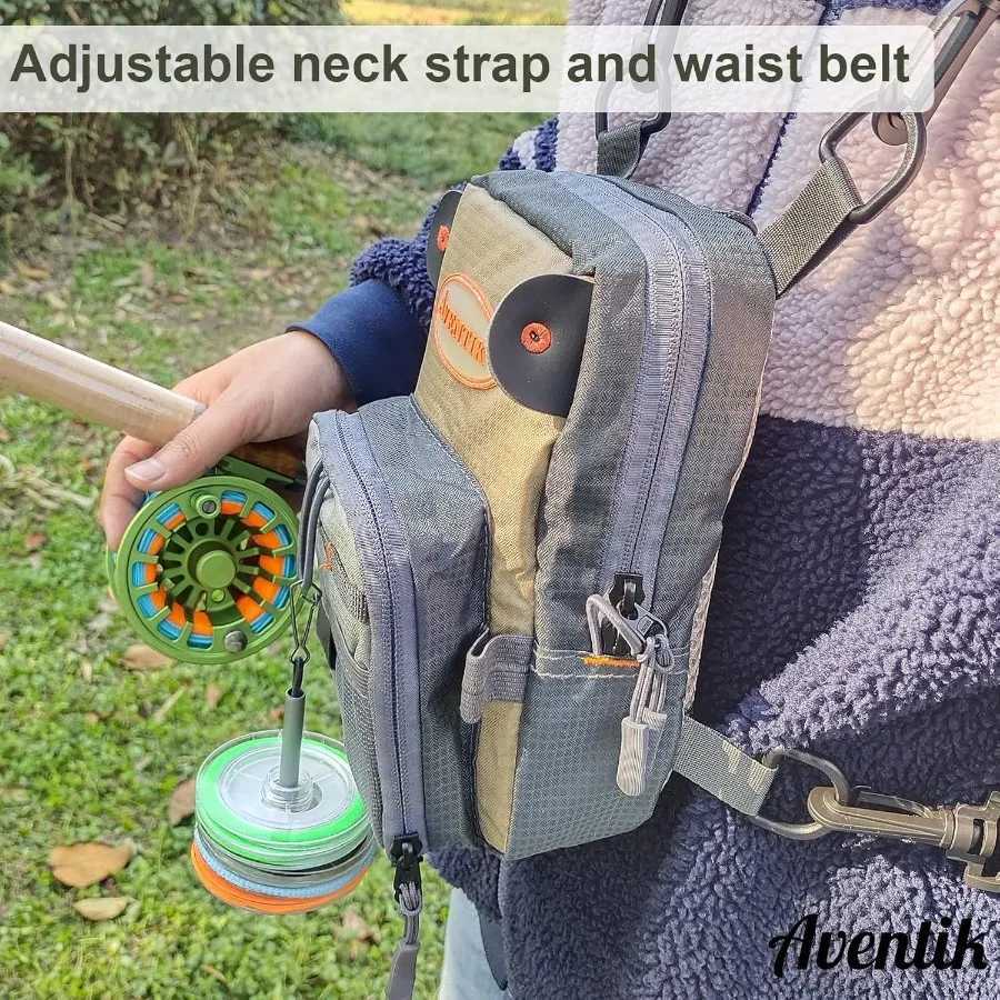 Aventik Fly Fishing Chest Bag Ultra Light Multiple Pockets Chest Pack with Vest Pack Tool Combo Z250411