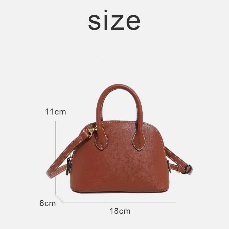 Classic Mini Shell Bags For Women Designer Handbags Purses 2025 New In PU Imitation Cow Leather Top Handle Wrist Shoulder