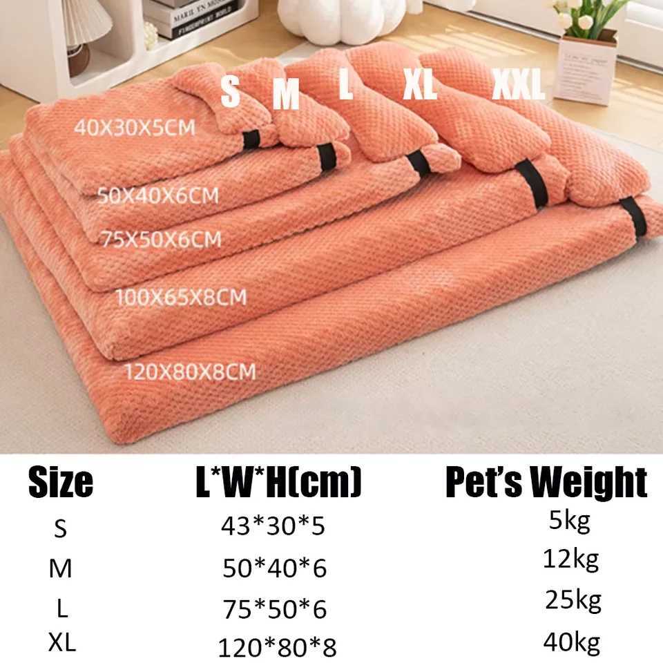 Warm dog bed with fluffy plush dog pad dog pad with detachable and washable cover suitable for large medium small dogs and cats X250412