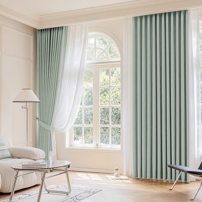 T0392 bedroom curtain blackout new black gold floral cotton and linen curtain fabric light luxury living room full blackout curtain wholesale