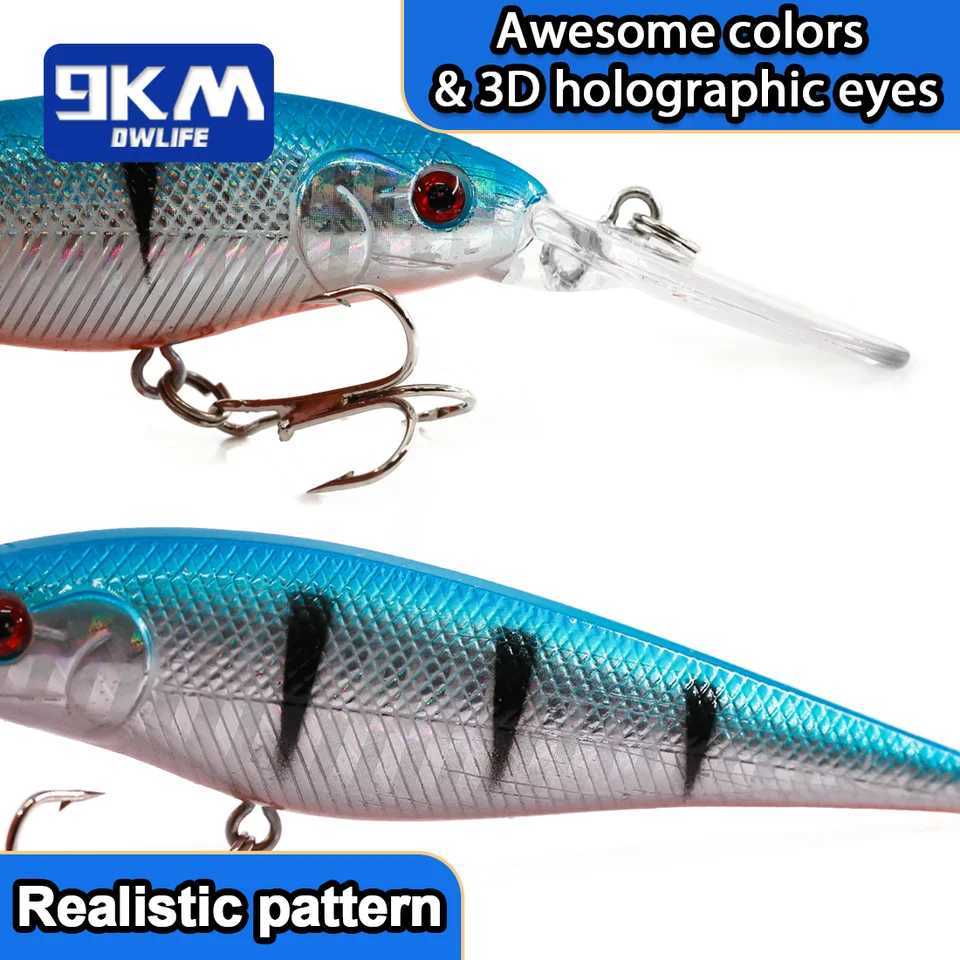 Minnow Lures 10.5g Fishing Lures Swimbaits Boat Topwater Hard Baits for Trout Bass with Treble Hook Saltwater Freshwater 11.5cm Z250411
