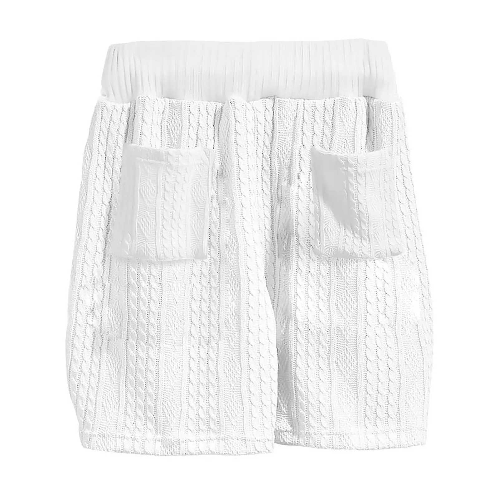 2024 Summer Casual Shorts Set Knitted Two Piece Mens V-neck Short Sleeve T-shirt and Short Sleeve Street Clothing Knitted SetXJ250412