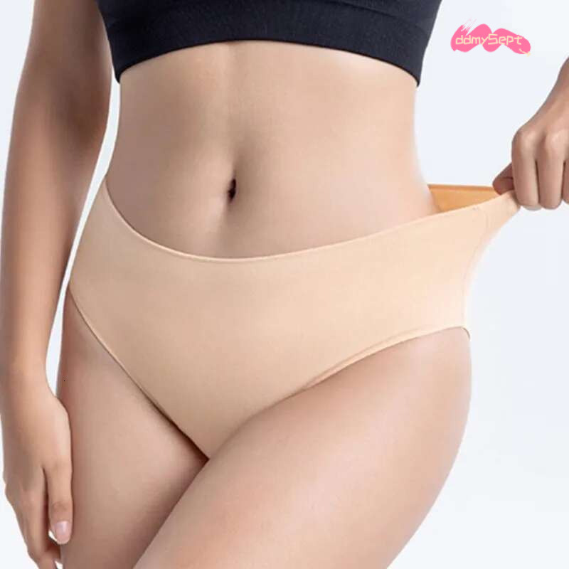 6PCS/Set Cotton Panties Women High Waist Briefs Seamless Underwear Comfort Female Underpants Solid Color Pantys M-2XL Intimates ddmySept