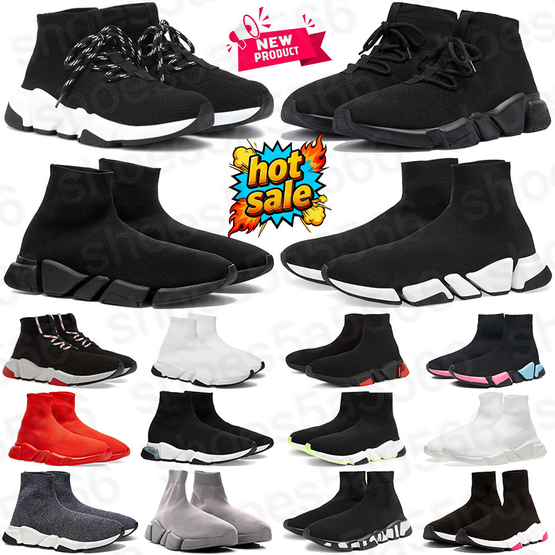 Designer speed trainers socks sneakers heels Shoes Loafers kitten chaussure for mens womens high flats schoenen luxury runners fashion