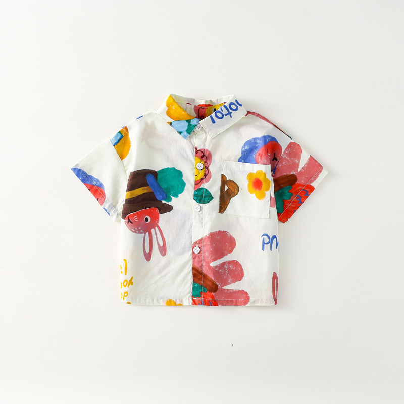 Ddmyshoesvip Pure Cotton Children S Spring Summer Boys And Girls Printed Cartoon Baby Shirt Top Korean Version A Class