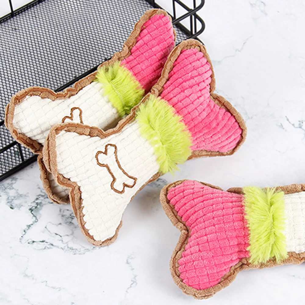 High Quality 1 pet sound grinding bite resistant plush toy for cats and dogs supplied with corn cob bones T2504012