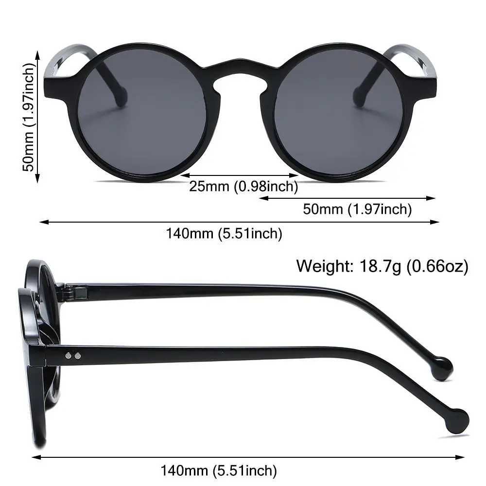 Luxury Round Sunglasses Women Brand Designer Vintage Small Frame Black Sun Glasses Korean Shades Driving Travel Eyewear UV400 Z250411