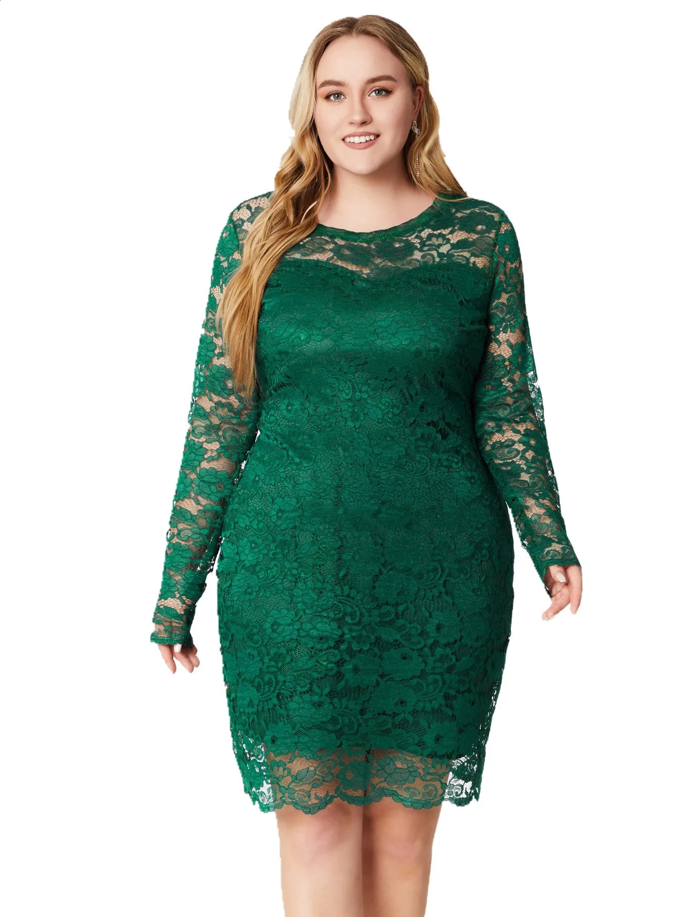 Oversized Oneck long sleeved midi dress sexy white green womens party evening formal occasion 250411