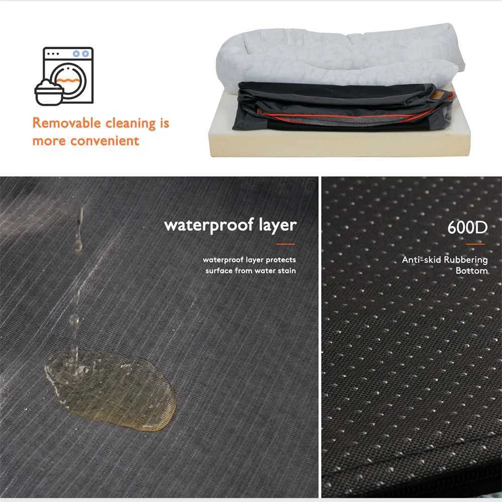 Large orthodontic dog bed memory foam pet sofa waterproof elevator mat warm dog enlarged sofa removable cover X250412