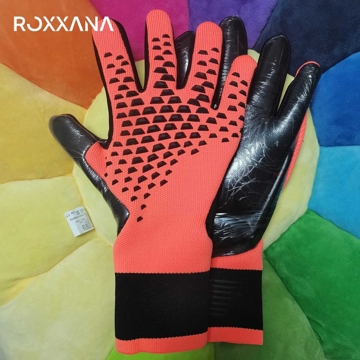 ROXXANA New Soccer Goalkeeper Wear-Resistant Gloves Men Children Training Gear Adult Thickened Latex Finger Protection FootballW251112