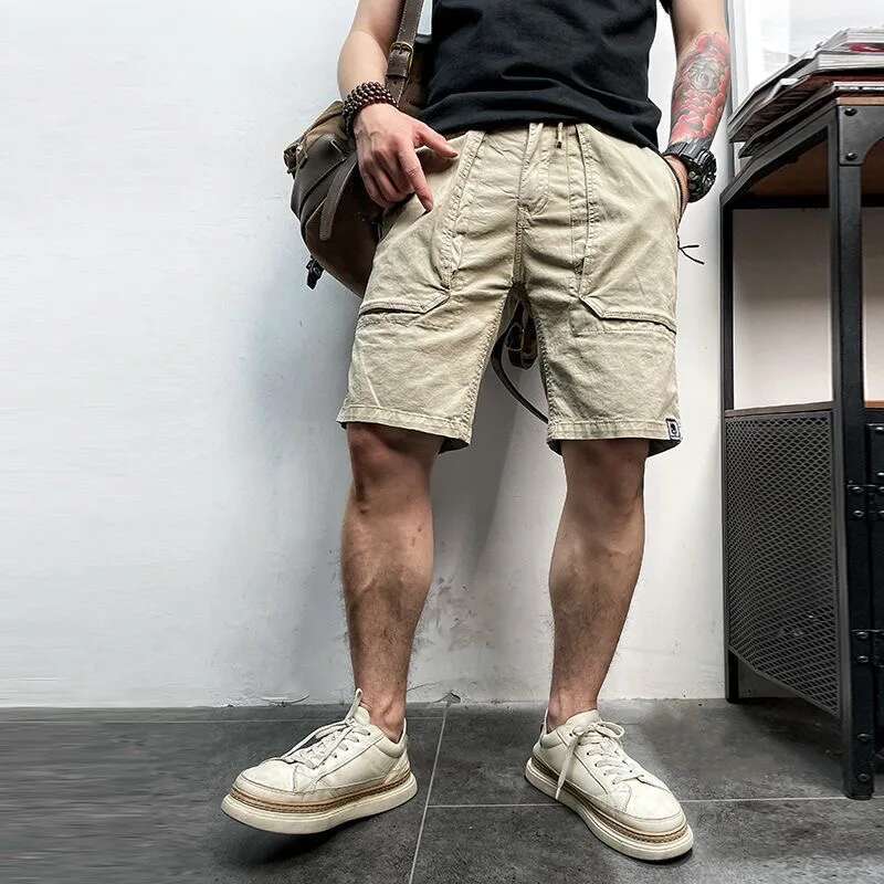 Summer New Casual Classic Multi-pocket Camouflage Cotton Joggers Cargo Men Outwear Fashion Vintage Twill Shorts Male