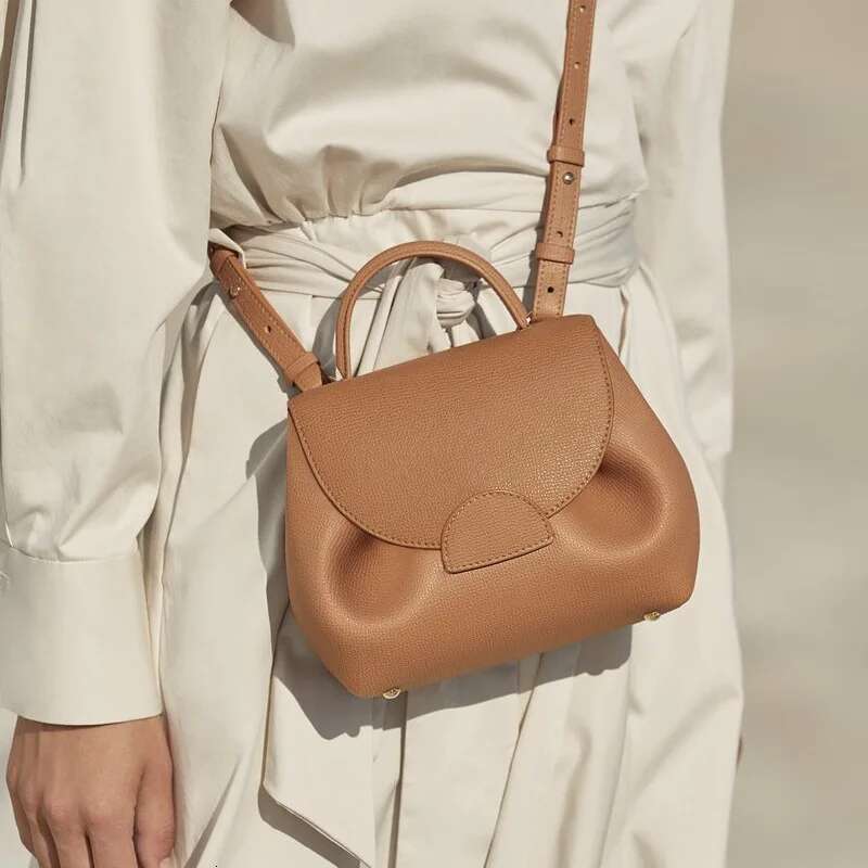 Designer Bag Light Genuine Leather Simple And Fashionable Commuting Versatile Top Layer Cowhide Women's Shoulder Crossbody Bag Handbag