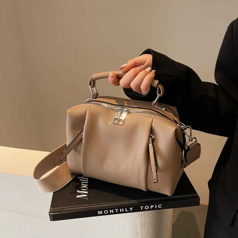 New Casual Solid Color Ladies Shoulder Bags Fashion Double Zipper Design Women Handbag High Quality Leather Womens Travel BagsT2511112